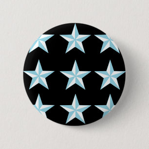 Badge Rond 5 Cm Teal et étoiles de noir