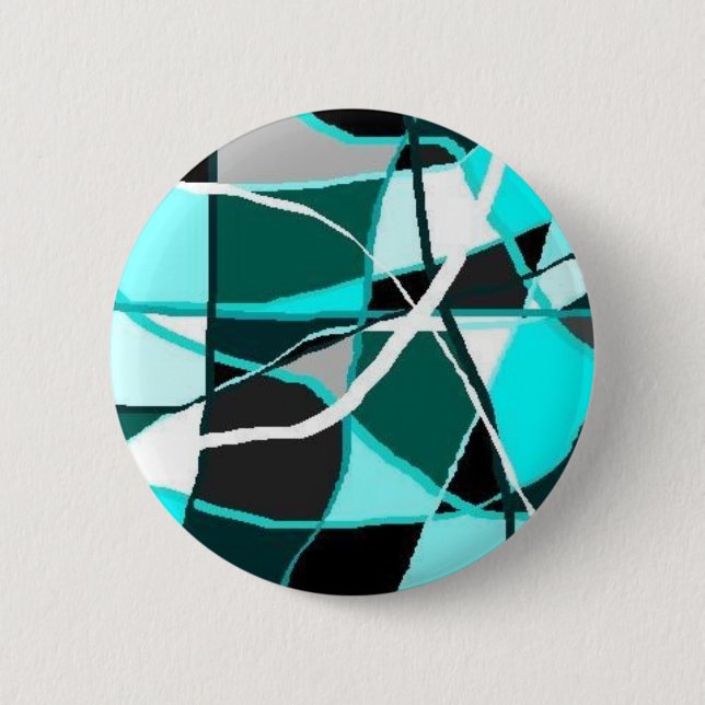 BADGE ROND 5 CM TEAL ET TURQUIOS (Devant)