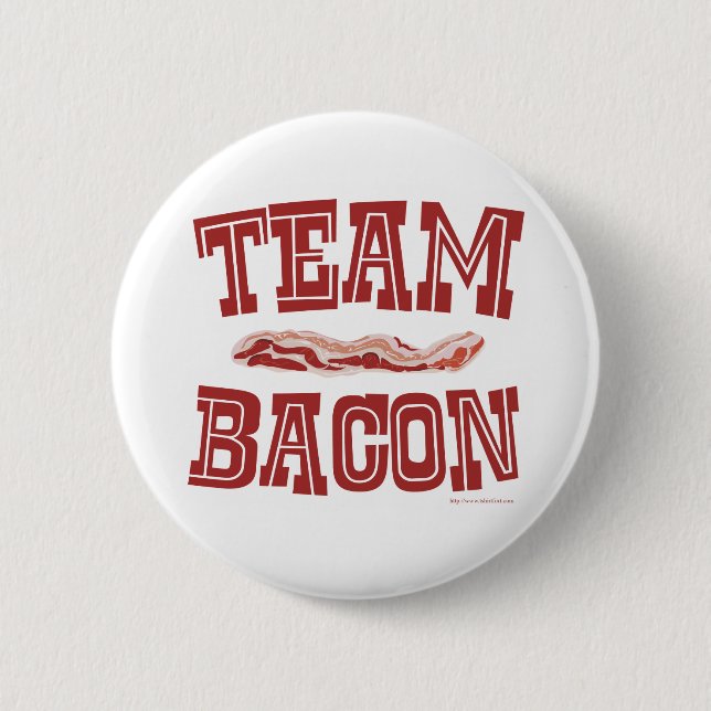 Badge Rond 5 Cm Team Bacon Fun Breakfast Life Art (Devant)