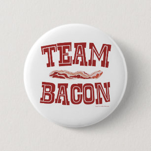 Badge Rond 5 Cm Team Bacon Fun Breakfast Life Art