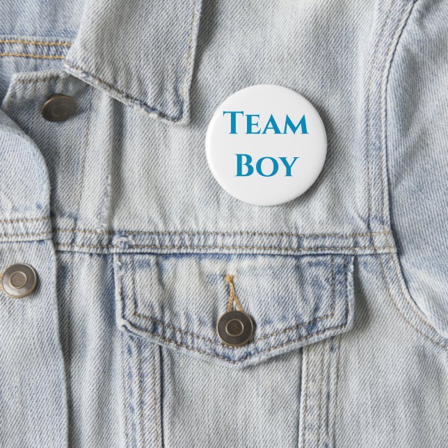 Badge Rond 5 Cm Team Boy Gender Revela (En situation)