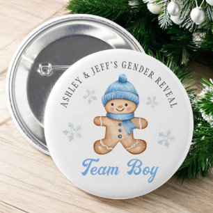 Badge Rond 5 Cm Team Boy Gingerbread Sexe Revevela Party