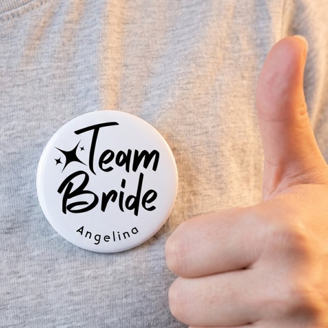 Badge Rond 5 Cm Team Bride Bridal Shower Button (Créateur téléchargé)