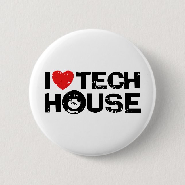 Badge Rond 5 Cm Tech House (Devant)