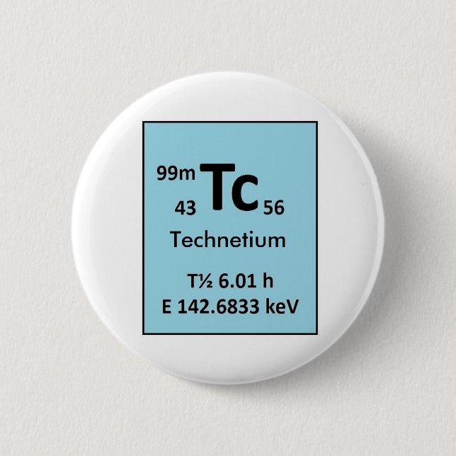 Badge Rond 5 Cm Technetium-99m (Devant)