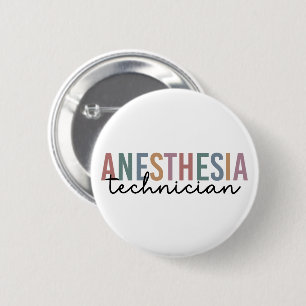 Badge Rond 5 Cm Technicien d'anesthésie Technique d'anesthésie rét