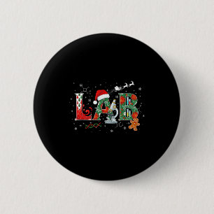 Badge Rond 5 Cm Technicien de laboratoire de Noël de laboratoire S