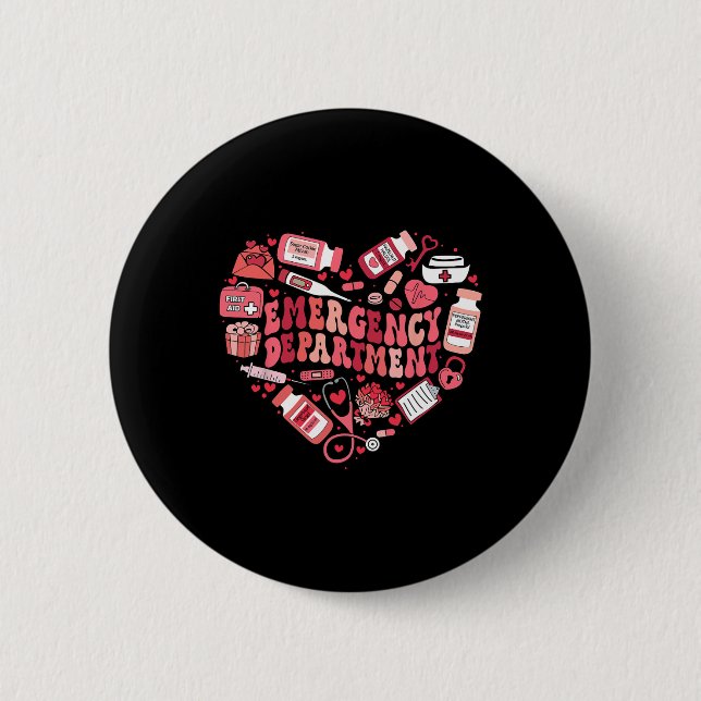 Badge Rond 5 Cm Technicien de soins infirmiers d'urgence du servic (Devant)