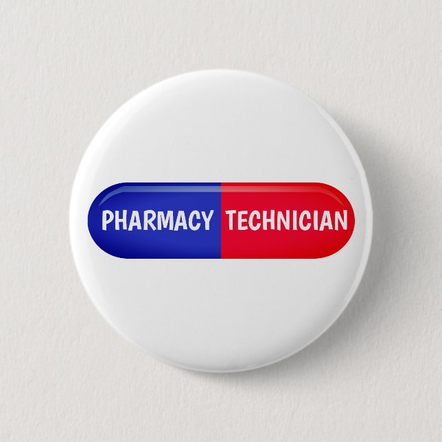 Badge Rond 5 Cm Technicien en pharmacie (Devant)