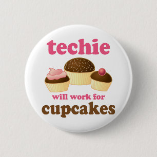 Badge Rond 5 Cm Technicien mignon de petit gâteau