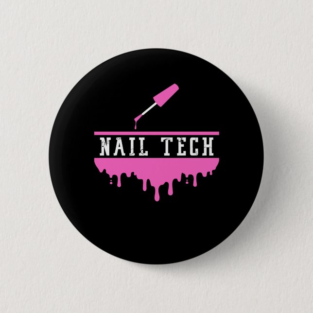 Badge Rond 5 Cm Technicien technique polonais ongle Pedicuriste ma (Devant)