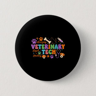 Badge Rond 5 Cm Technicien vétérinaire - Vétérinaire Tech Appr