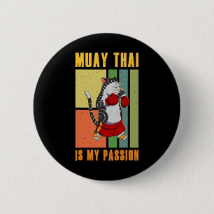 Badge Rond 5 Cm Technique de combat de Muay Thai Thaïlande poing g