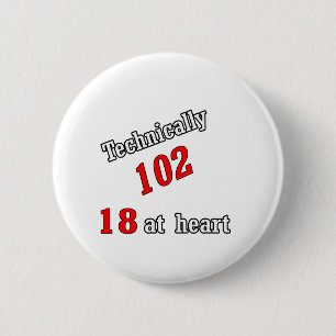 Badge Rond 5 Cm Techniquement 102, 18 au coeur