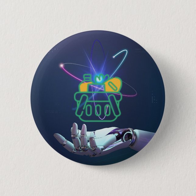 Badge Rond 5 Cm Technologie" (Devant)