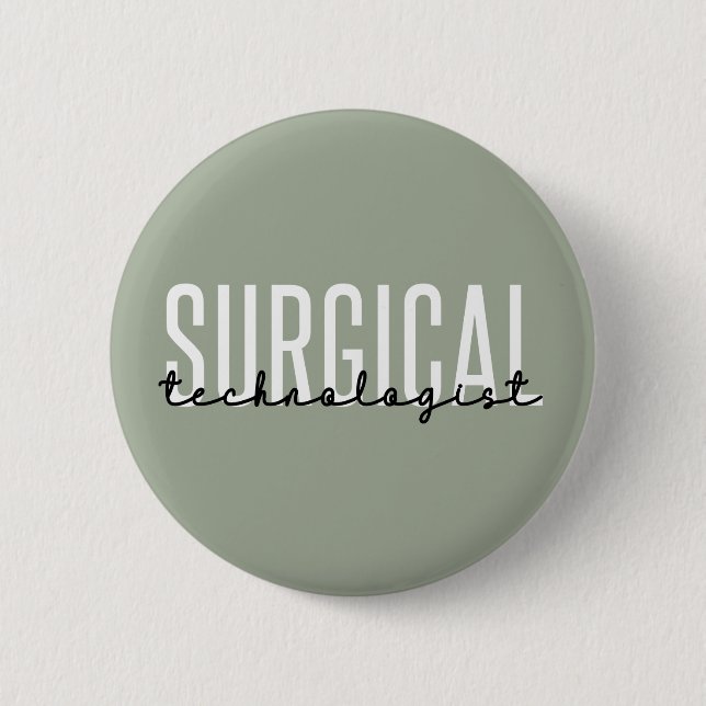 Badge Rond 5 Cm Technologue chirurgical Med Surg Tech Chirurgie Te (Devant)