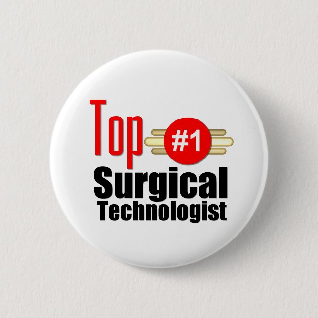 Badge Rond 5 Cm Technologue chirurgical supérieur (Devant)