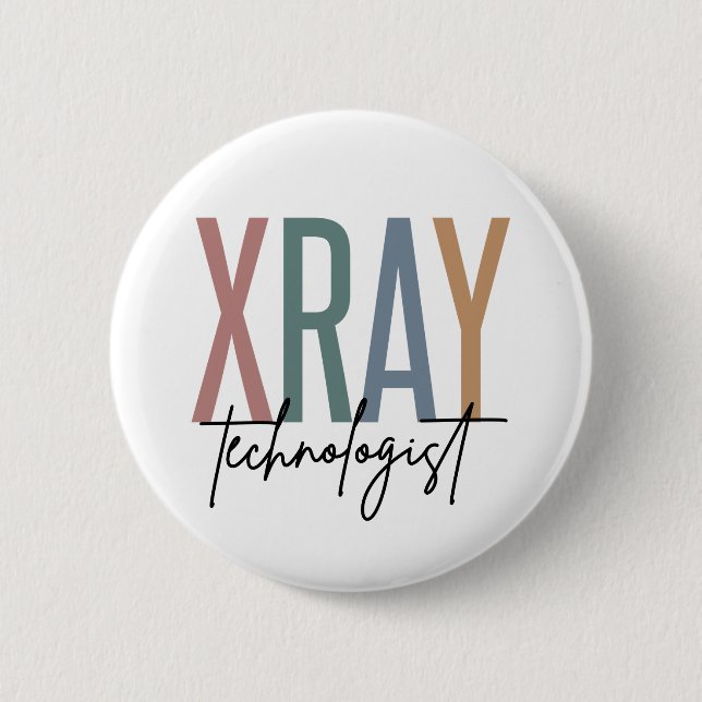 Badge Rond 5 Cm Technologue en radiographie de Xray Tech Cadeaux m (Devant)