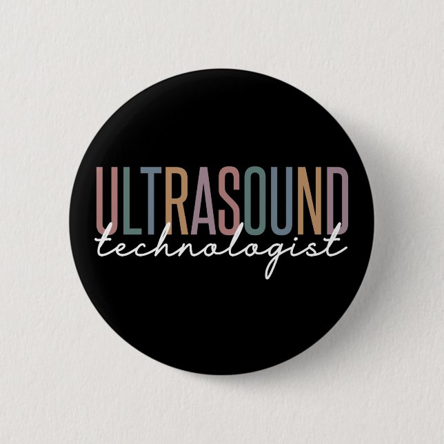 Badge Rond 5 Cm Technologue Ultrasound (Devant)
