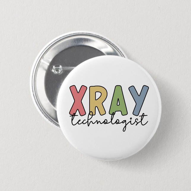 Badge Rond 5 Cm Technologue Xray Radiologie Technologie X Cadeaux (Devant & derrière)