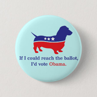 Badge Rond 5 Cm Teckel 4 Obama