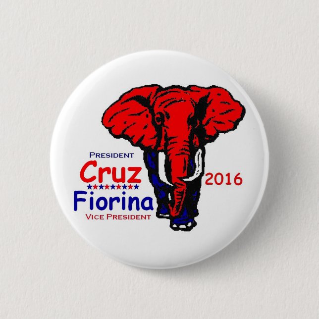 Badge Rond 5 Cm Ted Cruz 2016 (Devant)