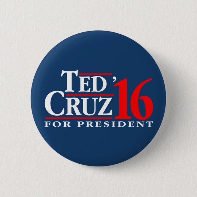 Badge Rond 5 Cm Ted Cruz pour le président (Devant)