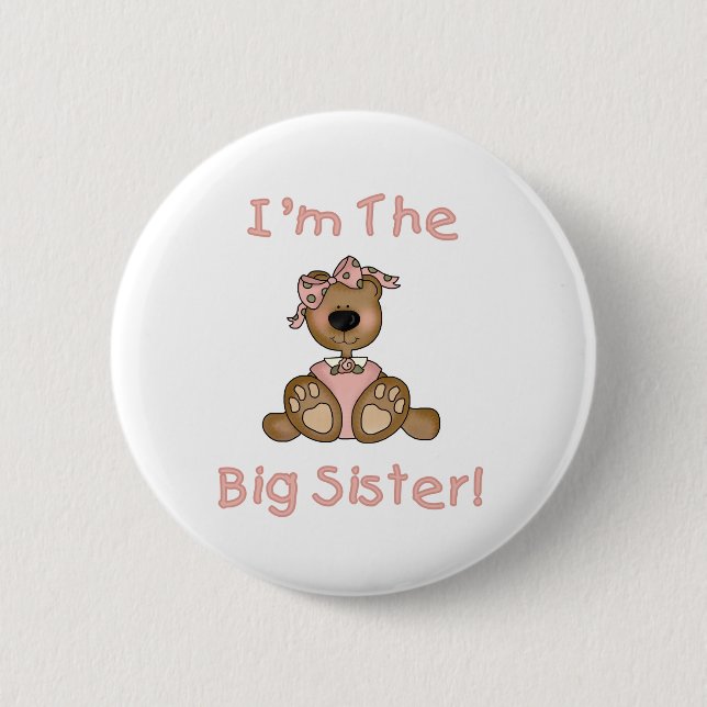 Badge Rond 5 Cm Teddy Bear Big Sister (Devant)