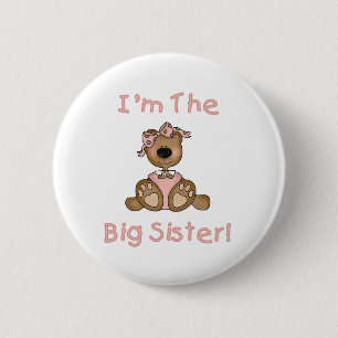 Badge Rond 5 Cm Teddy Bear Big Sister