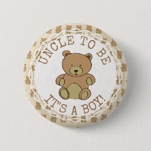 Badge Rond 5 Cm Teddy Bear It a Boy Button