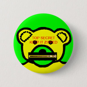 Badge Rond 5 Cm Teddy Bear Vert Jaune Le MUSÉE Zazzle Cadeaux