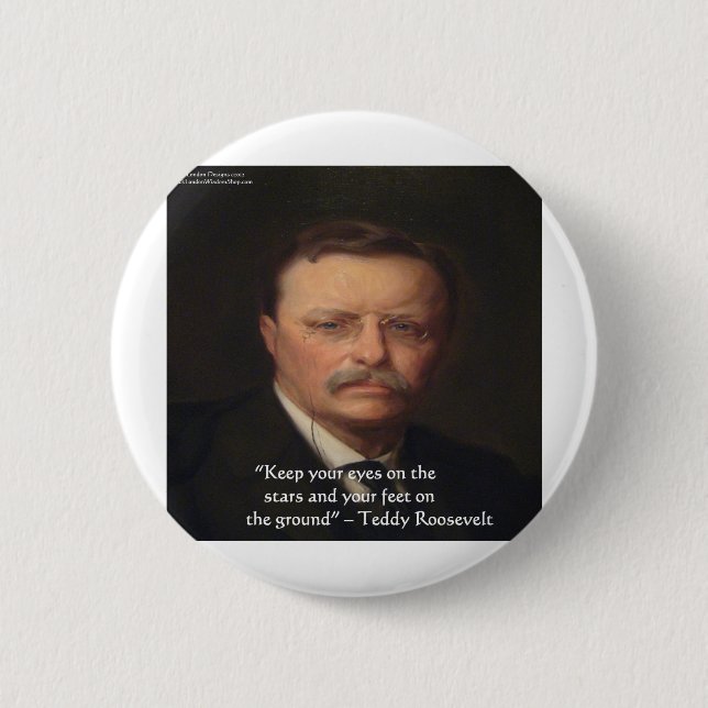 Badge Rond 5 Cm Teddy Roosevelt (Devant)