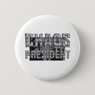 Badge Rond 5 Cm TEE Chaos Président
