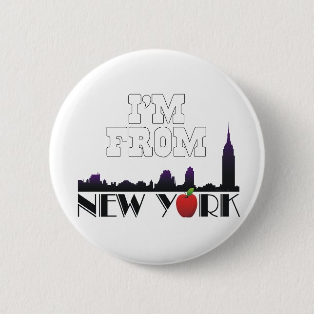 Badge Rond 5 Cm TEE I'm from New York (Devant)