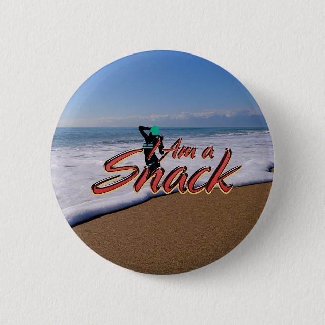Badge Rond 5 Cm TEE Je suis un snack boutons (Devant)