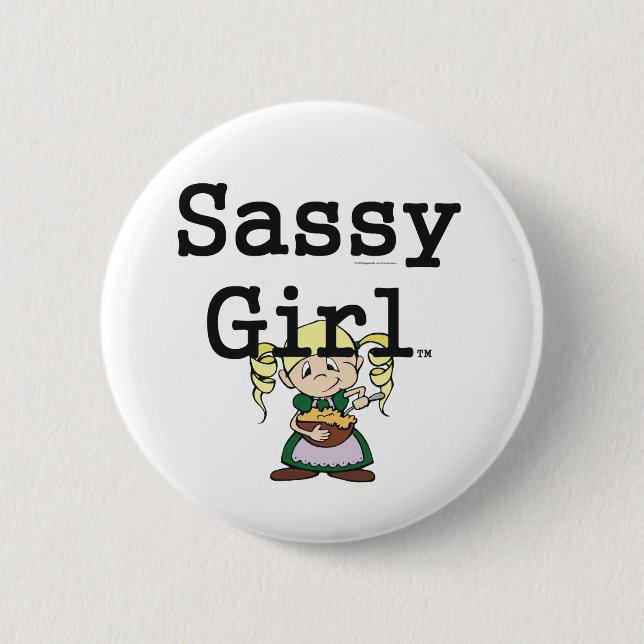 Badge Rond 5 Cm TEE Sassy Girl (Devant)