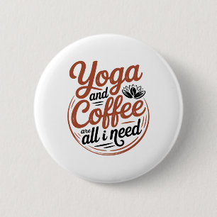 Badge Rond 5 Cm Tee-shirt essentiel de yoga et de café