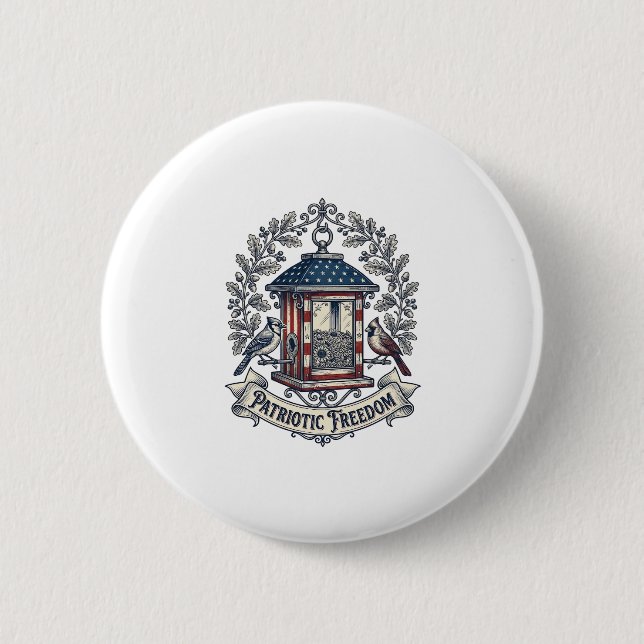 Badge Rond 5 Cm Tee-shirt graphique vectoriel de mangeoire à oisea (Devant)