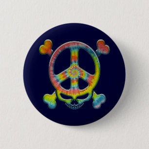 Badge Rond 5 Cm Teignez en nouant le pirate de paix