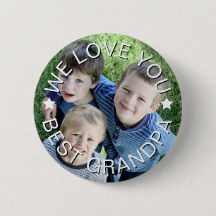 Badge Rond 5 Cm Télécharger la photo - meilleur grand-père