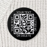 Badge Rond 5 Cm Téléchargez votre code QR Site Web moderne ou appl<br><div class="desc">Partagez n'importe quel site web ou application de paiement avec un bouton rond à code QR scannable personnalisé. Tous les textes de ce modèle sont faciles à personnaliser ou à supprimer, et l'image peut être remplacée par votre code QR, logo ou photo. Les couleurs et les styles de police sont...</div>