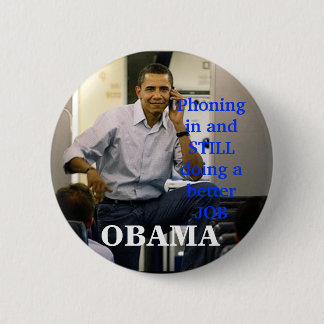 Badge Rond 5 Cm téléphone d'obama, OBAMA,