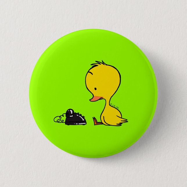 Badge Rond 5 Cm Téléphone et canard (Devant)