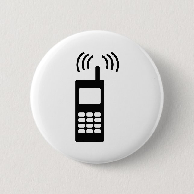 Badge Rond 5 Cm téléphone portable volley mobil pratique (Devant)