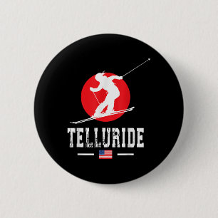 Badge Rond 5 Cm Telluride Usa Station de ski Montagnes Rocheuses A