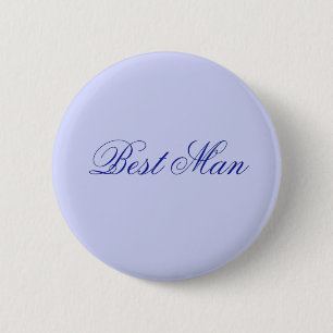 Badge Rond 5 Cm Témoin élégant bleu