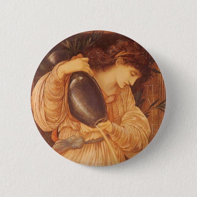 Badge Rond 5 Cm Temperantia par Sir Edward Coley Burne-Jones (Devant)