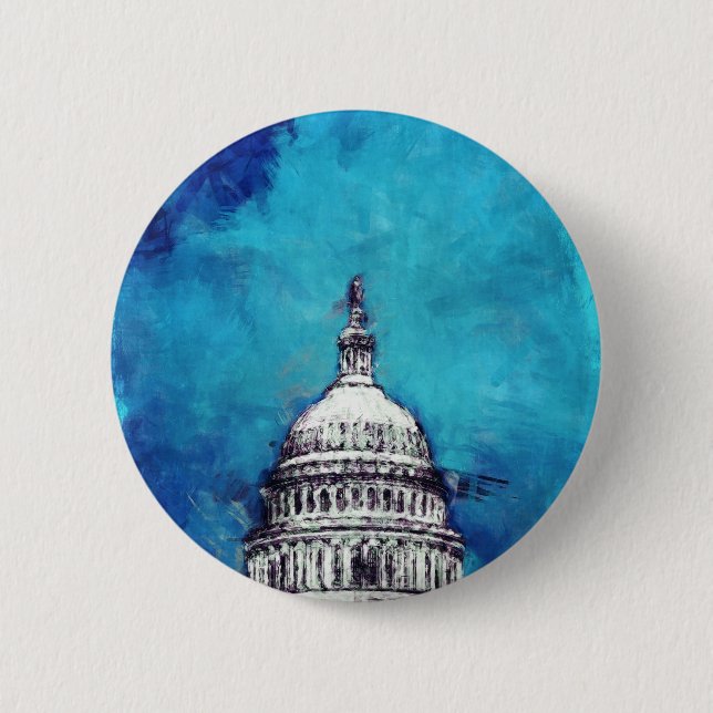 Badge Rond 5 Cm Température au-dessus du Capitole (Devant)