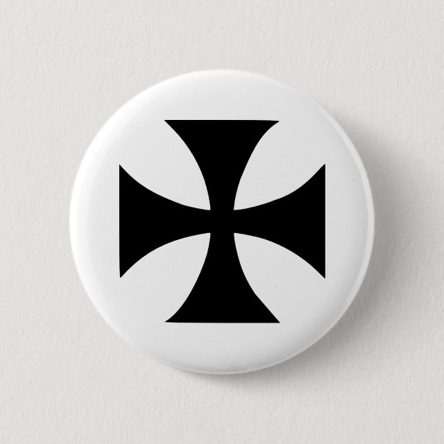 Badge Rond 5 Cm Templar croisé (Devant)