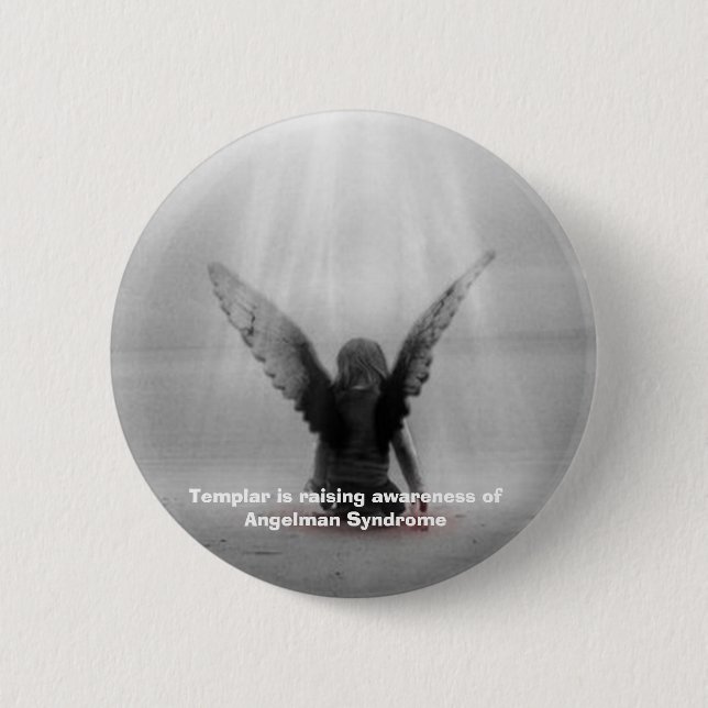 Badge Rond 5 Cm Templar soulève la conscience du syndrome (Devant)